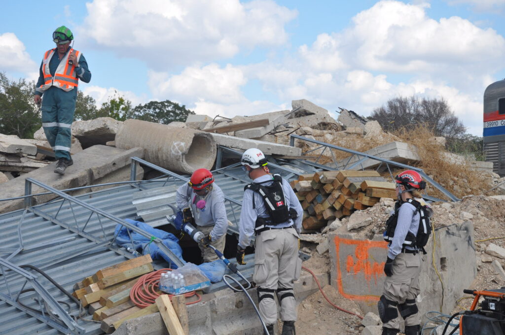 Multi-national urban search and rescue exercise at Disaster City